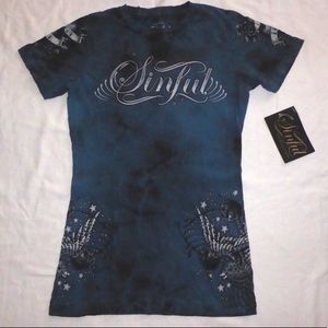 Brand new Sinful Lady Luck T-shirt. NWT